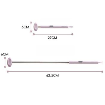 Retractable Double-Sided Back Scratcher, 2-in-1 TPR Itch Relief & Massage Hammer with Hanging Loop—Purple