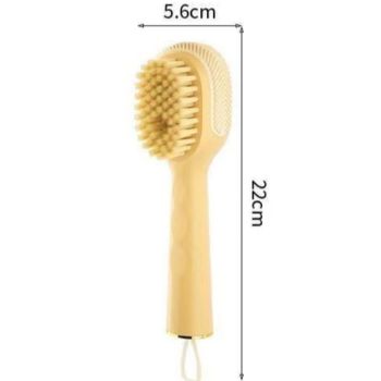 Refillable Liquid Shoe Brush, Soft-Bristle Press-Discharge Laundry Brush for Cleaning Shoes and Clothes—Green