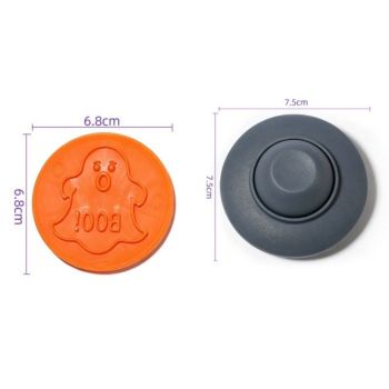 Halloween Magnetic Interchangeable Cookie Cutter Stamp, 8 Patterns 2-in-1 Cutting Embossing Baking Mold