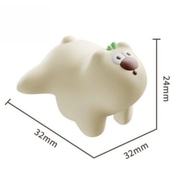 4-Pack Cartoon Animal Corner Guards, Safety Table Edge Protectors, Self-Adhesive PVC Anti-Collision Corner Pads—Beige