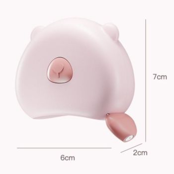 Bear Magnetic Retractable Tape Measure, Portable Body Measuring Ruler for Bust, Waist, and Hips—Pink