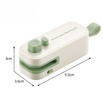 Magnetic Mini Rechargeable Sealer, 2-in-1 Portable Plastic Food Bag Sealing & Cutting Machine—Green