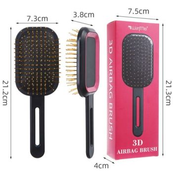 3D Air Cushion Hair Brush, Multi-function Scalp Massage Detangler Comb for Home Hair Styling—Dark Purple