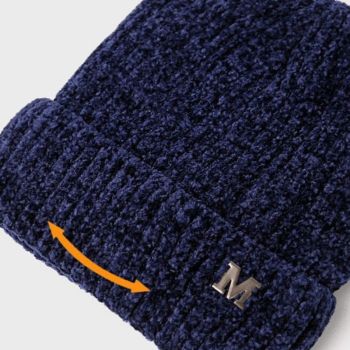 Men's Fleece-Lined Thick-Knit Beanie, Warm Winter Stretch Cold-Proof Skull Cap for Outdoor Cycling—Gray