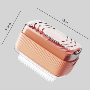 Multi-Function Soap Foaming Box with Roller, No-Rub Drain, Soap Storage Case, and Integrated Laundry Brush—Blue