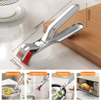 Stainless Steel Anti-scald Dish Clip, Multi-functional Heat Resistant Bowl Plate Gripper For Oven & Steaming