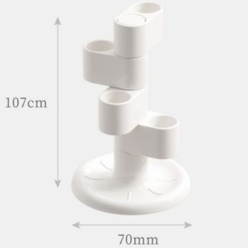360° Rotatable Toothbrush Holder, Makeup Brush Holder, Anti-slip  Rack For Bathroom Vanity
