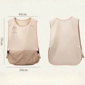 Sleeveless Vest-Style Waterproof and Oil-Resistant Apron, Washable Aprons for Home Kitchens—Pink
