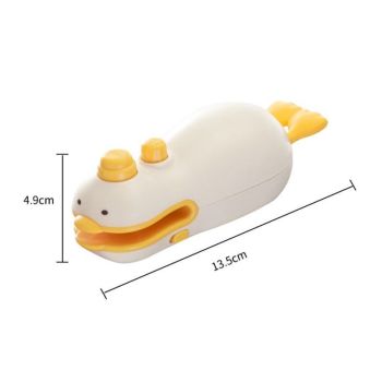 Cute Duck Magnetic Mini Heat Sealer, Rechargeable Portable 2-in-1 Sealer & Cutter For Snack Plastic Bags