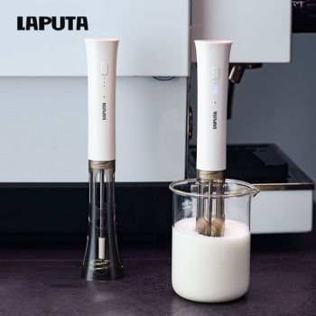 Rechargeable Electric Milk Frother Handheld, 3 Speed Milk Foam Maker for Latte Cappuccino, Portable Coffee Whisk with Protective Storage Cover