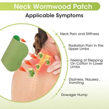Wormwood Neck Patches Natural Herbal Warm Plaster, Long Lasting Heat Stickers for Neck Shoulder Stiff Relief