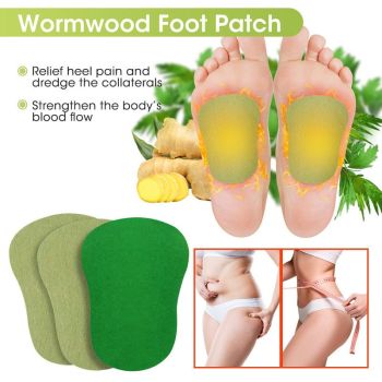 Wormwood Foot Patches Natural Herbal Warm Plaster, Long Lasting Heat Stickers for Foot Sole Relief