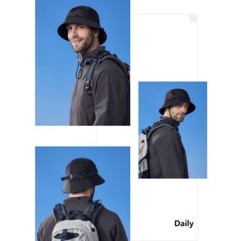 Unisex Quick-Dry Waterproof Bucket Hat – Outdoor Sun Protection Visor Hat – Gray