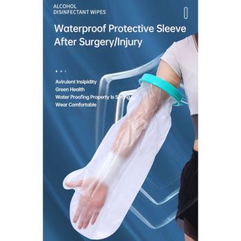 Kids Long Arm Waterproof Cast Cover Shower Bandage Protector Child Full Arm Broken Wound Bath Sleeve