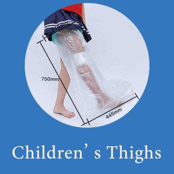 Kids Thigh Leg Waterproof Cast Cover Shower Bandage Protector Child Broken Leg Knee Wound Bath Sleeve