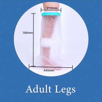 Adult Full Leg Waterproof Cast Cover Shower Bandage Protector Broken Knee Lower Leg Wound Bath Sleeve