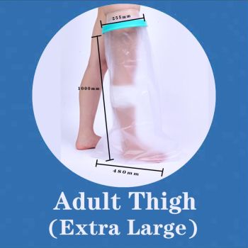 Extra Large Adult Thigh Waterproof Cast Cover Shower Full Leg Broken Thigh Knee Wound Bath Protector