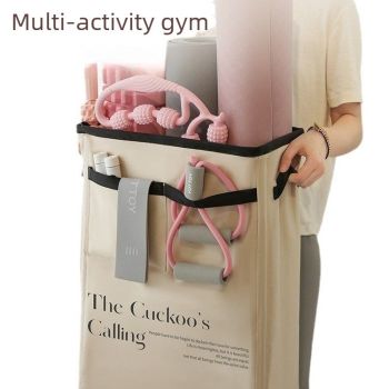 Yoga Mat Storage Basket – Fitness Equipment & Sports Gear Organizer – Rose Pink