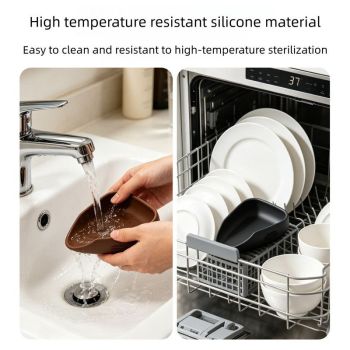 Silicone Coffee Bean Weighing Tray, Triangular Coffee Dosing Vessel, Reusable Silicone Scoop Tray for Coffee Bean Scale, Barista Coffee Accessory-Brown