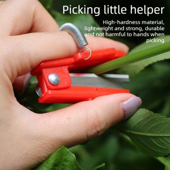 Spring Pruning Shears for Fruit Vegetable Picking, Detachable Blade Garden Harvest Cutter, Portable Plant Stem Cutting Tool-Red
