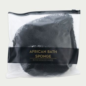 African Exfoliating Bath Net Sponge Long Lasting Body Scrubber Shower Loofah Mesh Sponge-Black