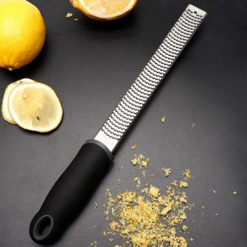 Stainless Steel Lemon Zester, Cheese Grater for Lime, Cheese, Dishwasher Safe