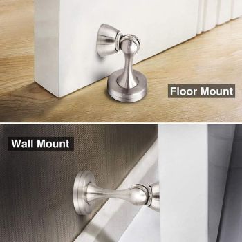 1PC Silent Door Stopper Bedroom Door Anti-Collision Door Catch – Silver