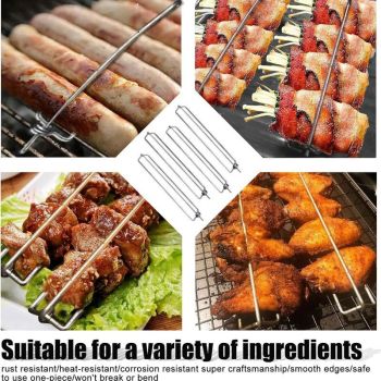 Outdoor BBQ Skewers – 4-Piece Grilling Set for Barbecue