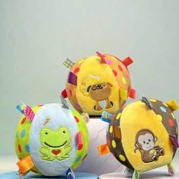 Squeaky Bell Plush Pet Ball Interactive Dog Cat Toy