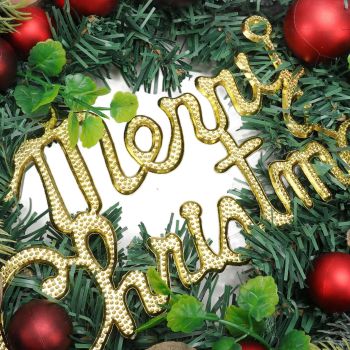 Artificial Christmas Wreath for Front Door Pine Needle Red Candy Christmas Garland Decorations for Home Mall Shopwindow