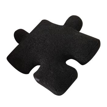 Plush Throw Pillow Ultra Soft Cushion Puzzle Special Shaped for Sofa Bed Window Home Decor Black
