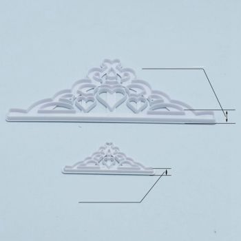 2 Pcs Crown Cutters Set Princess Crown Mold Tiara Cutter Cake Decorating Mold for DIY Birthday Party Dinner