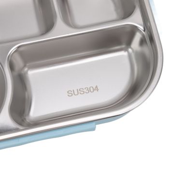 Lunch Container Box Stainless Steel Thermal Lunch Storage Box with Soup Bowl Chopsticks Spoon for Adults Children Blue