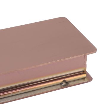 Stainless Steel Toothpick Holder Hollowed Out Rust Prevention Rectangle Toothpick Box for Restaurant Hotels Rose Gold