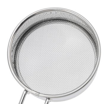 Flour Sieve Strainer 304 Stainless Steel Lightweight Easy Cleaning Ergonomic Handle Mesh Round Sifter for Baking
