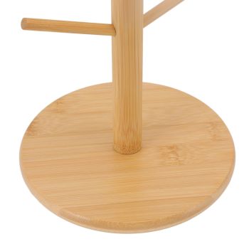 Coffee Cup Holder Space Saving Bamboo Coffee Mug Tree Rack Holder Organizer for Storage Display Drying Mugs