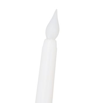 4 Pcs LED Candles Smoke Free Flameless Safe Environmentally Friendly Warm Light Electric LED Taper Candle White