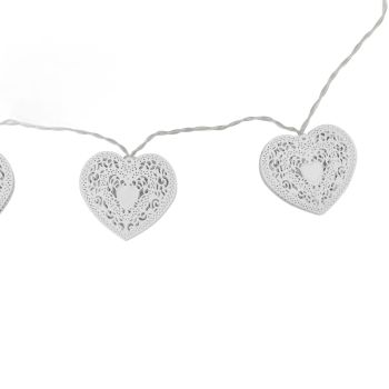 LED Love String Lights Iron 3 Meter Warm 20 Lamp Beads White Decoration Light for Valentine's Day Wedding