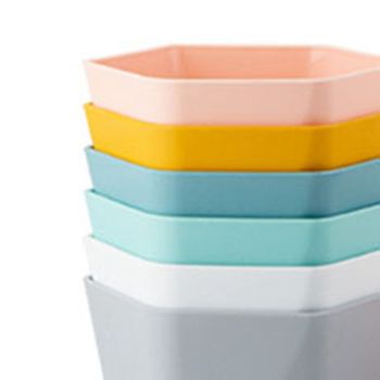 6PCS Planter Plastic Plant Pot Flower Container with Thickened Tray for Indoor Outdoor Garden