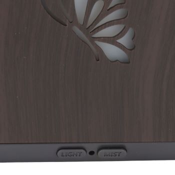 150ml Flame Diffuser Humidifier Prevents Dryness Silent Operation Wood Grain Humidifier with 7 Color Lights for Bedroom Office Deep Grain