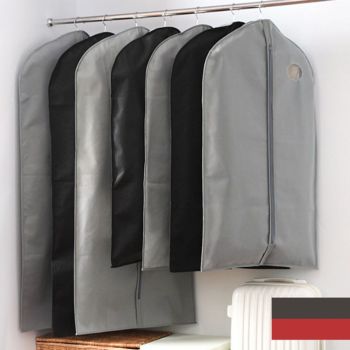 Suit Dust Cover Black Non Woven Fabrics Small Size Hanging Garment Bag for Travel Home