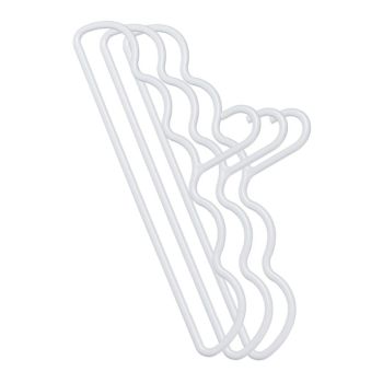 3Pcs Clothing Notched Hanger Non Slip No Marking Household Thickened Garment Coat Hanger for Bed Sheet White