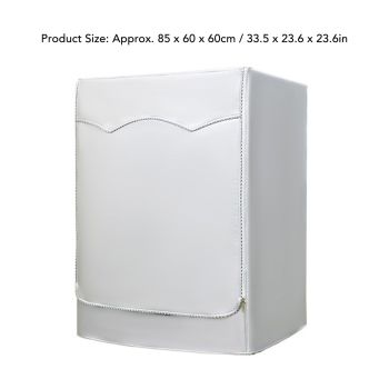 Washing Machine Cover Waterproof Dustproof Sunscreen for Fully Automatic Washer Silvering Oxford Cloth Piping Zipper L