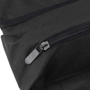 Roll Up Tool Bag 5 Zipper Pockets Portable Oxford Cloth Electricians Tool Bag for Carpenter Plumber Black