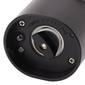 Electric Pepper Grinder Adjustable Coarseness USB Rechargeable Automatic Salt Mill with LED Light for Herb Spice Black