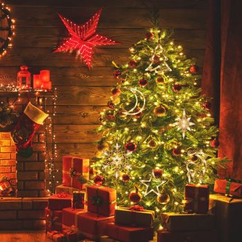 LED Christmas Lights Window Suction Cup Chandelier Lamp Decorative Curtain Lights Decor Christmas Decoration