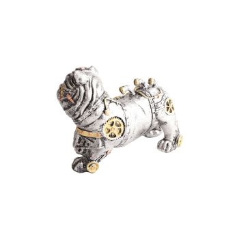 Mechanical Punk Dog Resin Crafts Steampunk Bulldog Dog Resin Statue Desktop Window Decoration Home Ornaments
