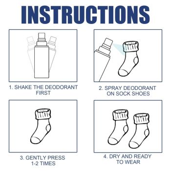 Foot Shoe Deodorant Spray Odor Destroy Agent for Feet Shoe Deodorant Spray
