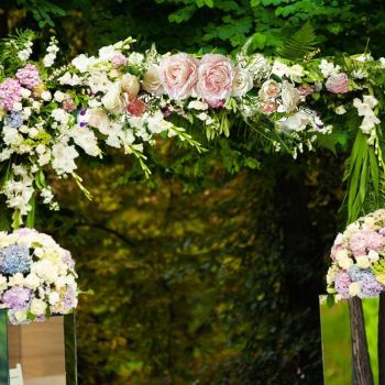 Artificial Peony Flower Swag Wedding Arch Flowers Artificial Floral Swag Decorative Swag for Lintel Wedding Arch Front Door Decor