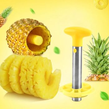 Kitchen Pineapple Corer and Slicing Tool Stainless Steel Pineapple Cutter with Forks for Easy Core Removal Slicing